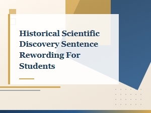 Rewriting Historical Scientific Discovery Sentences for Students